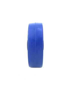 Ruota INDUSTRIALE NON MACCHIATE IN GOMMA MORBIDA BLU DIAMETRO 125MM ASSE 12 MM