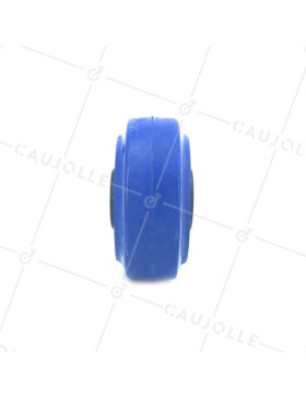 Ruota INDUSTRIALE NON MACCHIANTE IN GOMMA SOFFICE BLU DIAMETRO 80MM ASSE 12 MM