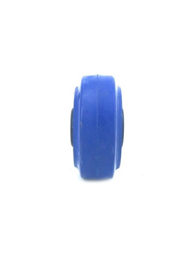 Ruota INDUSTRIALE NON MACCHIANTE IN GOMMA SOFFICE BLU DIAMETRO 80MM ASSE 12 MM