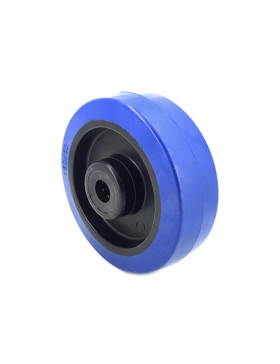 Ruota INDUSTRIALE NON MACCHIO CAUCCIOLO SOFFICE BLU DIAMETRO 160MM ASSE 20 MM