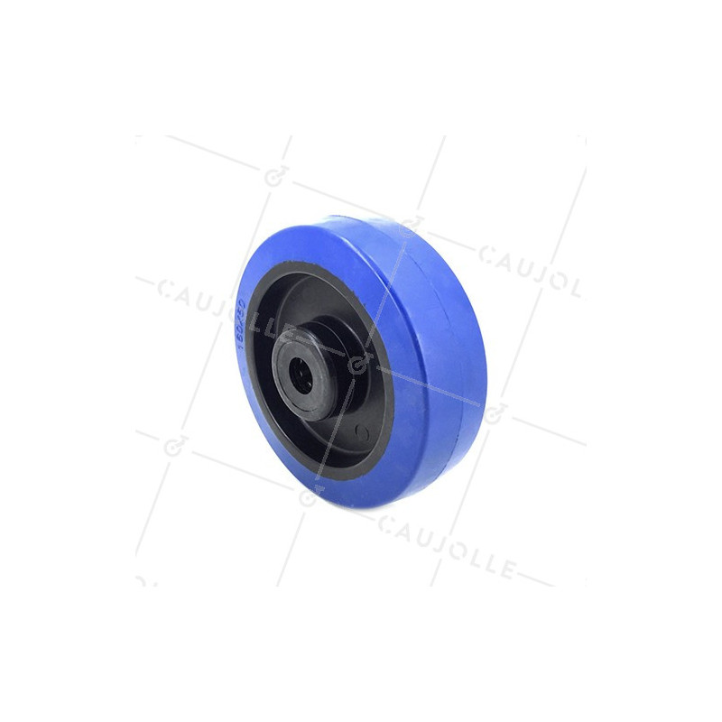 Ruota INDUSTRIALE NON MACCHIO CAUCCIOLO SOFFICE BLU DIAMETRO 160MM ASSE 20 MM