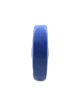 Ruota INDUSTRIALE NON MACCHIANTE GOMMA FLESSIBILE BLU DIAMETRO 200MM ASSE 20 MM