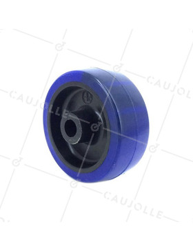 Ruota INDUSTRIALE RESISTENTE ALL'ACQUA IN POLIURETANO DIAMETRO 80 MM CARICO 100KG ASSE 12 MM • Caujolle