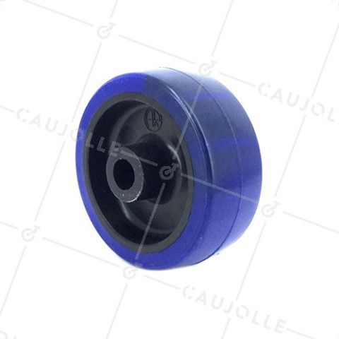 Ruota INDUSTRIALE RESISTENTE ALL'ACQUA IN POLIURETANO DIAMETRO 80 MM CARICO 100KG ASSE 12 MM • Caujolle
