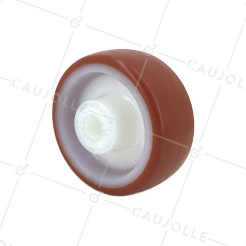 Ruota D'ABRI DI PISCINA IN NYLON POLIURETANO DIAMETRO 80 MM CARICO 150 KG ASSE 12 MM • Caujolle