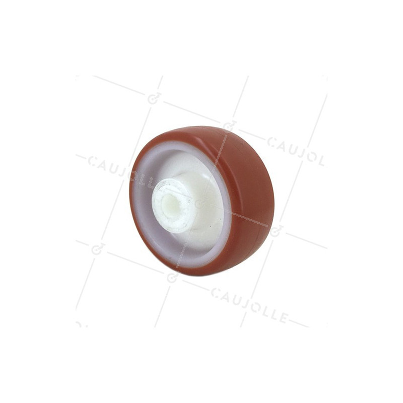 Ruota INDUSTRIALE POLIURETANO ROSSO DIAMETRO 150 MM ASSE 12 MM