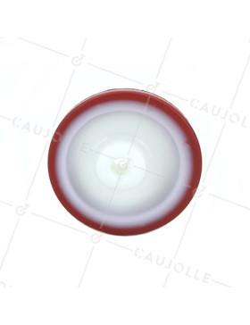 Ruota INDUSTRIALE POLIURETANO ROSSO DIAMETRO 100MM ASSE 12 MM