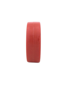 Ruota INDUSTRIALE POLIURETANO ROSSO DIAMETRO 100MM ASSE 12 MM