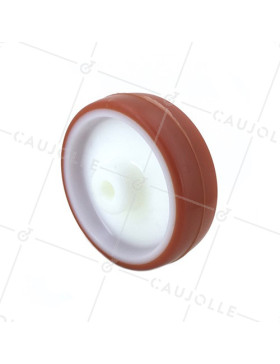 Ruota D'ABRI DI PISCINA NYLON POLIURETANO DIAMETRO 125 MM CARICO 200 KG ASSE 15 MM • Caujolle