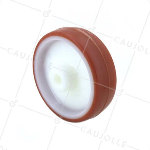 Ruota D'ABRI DI PISCINA NYLON POLIURETANO DIAMETRO 125 MM CARICO 200 KG ASSE 15 MM • Caujolle