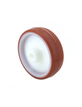 Ruota INDUSTRIALE POLIURETANO ROSSO DIAMETRO 125 MM ASSE 15 MM