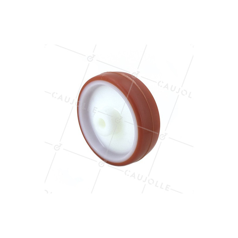 Ruota INDUSTRIALE POLIURETANO ROSSO DIAMETRO 125 MM ASSE 15 MM