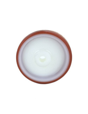 Ruota INDUSTRIALE POLIURETANO ROSSO DIAMETRO 125 MM ASSE 15 MM