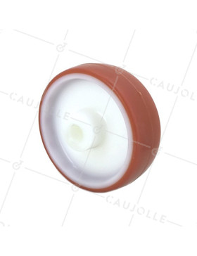 Ruota D'ABRI DI PISCINA NYLON POLIURETANO DIAMETRO 150 MM CARICO 400 KG ASSE 20 MM LISCIO • Caujolle