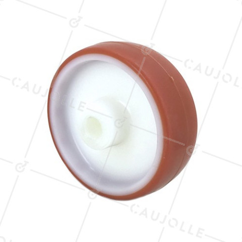 Ruota D'ABRI DI PISCINA NYLON POLIURETANO DIAMETRO 150 MM CARICO 400 KG ASSE 20 MM LISCIO • Caujolle