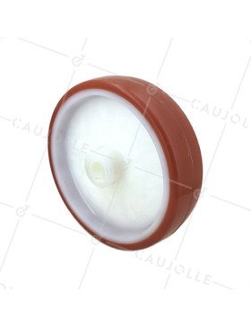 Ruota D'ABRI DI PISCINA NYLON POLIURETANO DIAMETRO 200 MM CARICO 600KG ASSE 20 MM LISCIO • Caujolle