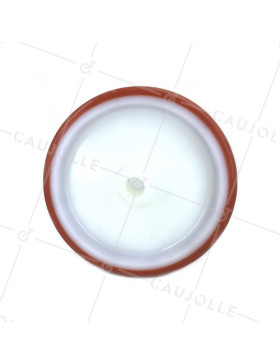 Ruota INDUSTRIALE POLIURETANO ROSSO DIAMETRO 200 MM ASSE 20 MM