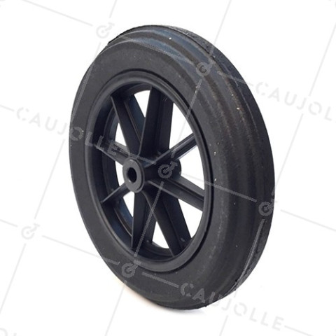 Ruota di carriola INCREVABILE DURE DIAMETRO 400 MM CARICO 150KG ASSE DI 20 MM - S605DP 400 L20-74 • Caujolle