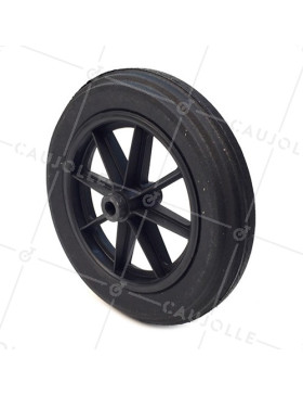 Ruota di carriola INCREVABILE DURA DIAMETRO 400 MM CARICO 150KG ASSE DI 20 MM - S605DP 400 L20-100 • Caujolle