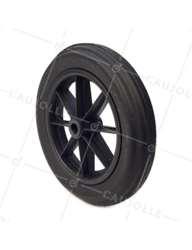 Ruota di carriola INCREVABILE DURA DIAMETRO 400 MM CARICO 150KG ASSE DI 25 MM - S605DP 400 L25-74 • Caujolle