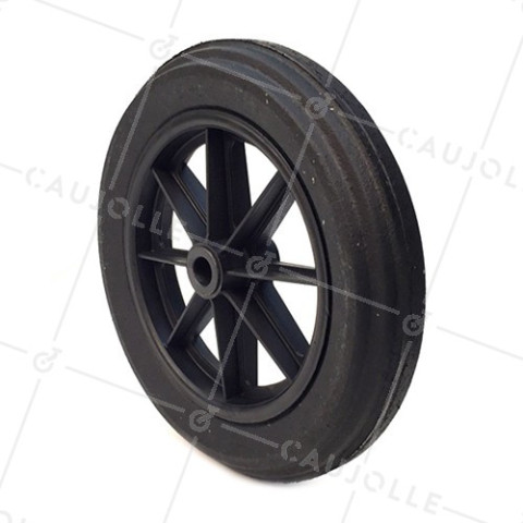 Ruota di carriola INCREVABILE DURA DIAMETRO 400 MM CARICO 150KG ASSE DI 25 MM - S605DP 400 L25-74 • Caujolle
