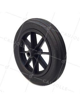 Ruota di carriola INCREVABILE DURA DIAMETRO 400 MM CARICO 150KG ASSE DI 20 MM - S605DP 400 R20-100 • Caujolle
