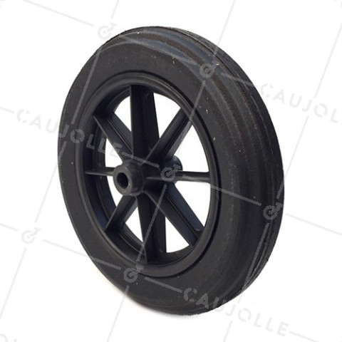 Ruota di carriola INCREVABILE DURA DIAMETRO 400 MM CARICO 150KG ASSE DI 20 MM - S605DP 400 R20-100 • Caujolle