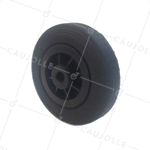 Ruota DI MANUTENZIONE IN GOMMA DIAMETRO 200 MM CARICO 200KG ASSE 20 MM - S2000PS200R20 • Caujolle