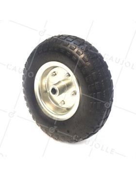 Ruota di carriola GONFIATA DIAMETRO 330 MM CARICO 50KG PER ASSE DI 20 MM - S1001 • Caujolle