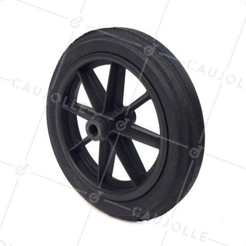 Ruota di carriola INCREVABILE DURO DIAMETRO 360 MM CARICO 125 KG ASSE DI 20 MM - S605DP 360 L20-100 • Caujolle