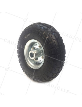 Ruota DI Carrello a mano PRIMEUR GONFIATA DIAMETRO 260 MM CARICO 100KG ASSE 20 MM E Cuscinetto A SFERE (4.10/3.50-4) • Caujolle
