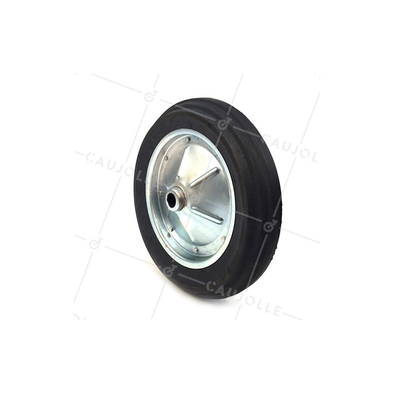 Ruota di carriola INCREVABILE GOMMA DURA DIAMETRO 400 MM ASSE 20 MM S600
