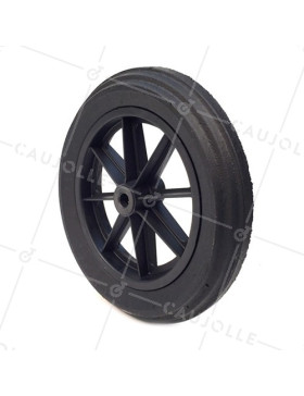 Ruota di carriola INCREVABILE DURA DIAMETRO 400 MM CARICO 150 KG ASSE DI 20 MM - S605DP 400 R20-74 • Caujolle