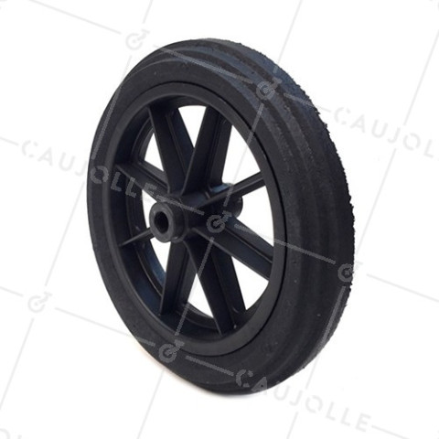 Ruota di carriola INCREVABILE DURE DIAMETRO 360 MM CARICO 125KG ASSE DI 20 MM - S605DP 360 R20-100 • Caujolle