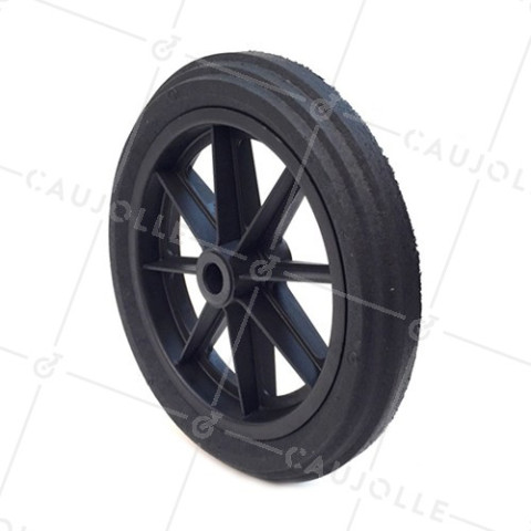 Ruota di carriola INDEFORMABILE DIAMETRO 360 MM CARICO 125KG ASSE DI 25 MM - S605DP 360 R25-74 • Caujolle