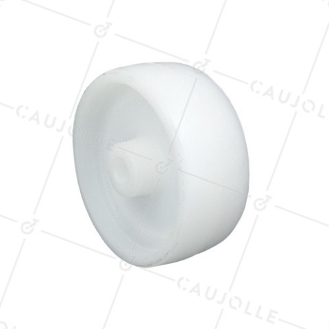 Ruota POLIPROPILENE DIAMETRO 100 MM CARICO 80 KG ASSE 11 MM LISCIO - S2450P100 • Caujolle