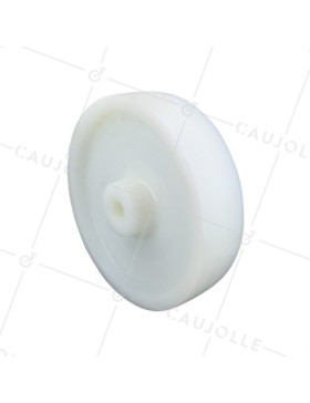 Ruota NYLON DIAMETRO 200 MM CARICO 1000 KG ASSE 20 MM LISCIO • Caujolle