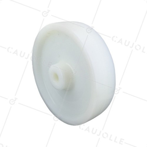 Ruota NYLON DIAMETRO 200 MM CARICO 1000 KG ASSE 20 MM LISCIO • Caujolle