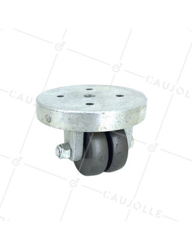 Ruota EXTRA-BASSA IN ACCIAIO AD ALTA CAPACITÀ DIAMETRO 50 MM ALTEZZA 64 MM CARICO 270 kg - SURB 50 ACCIAIO • Caujolle