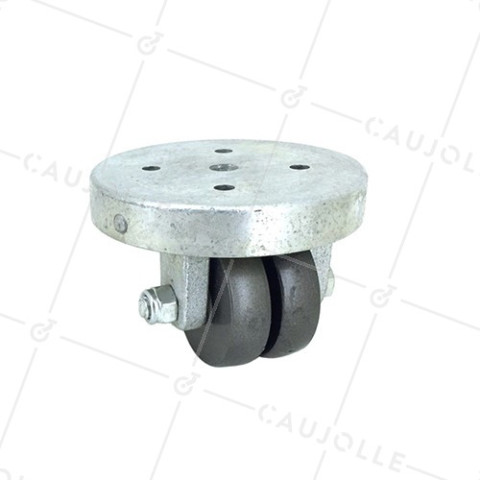 Ruota EXTRA-BASSA IN ACCIAIO AD ALTA CAPACITÀ DIAMETRO 50 MM ALTEZZA 64 MM CARICO 270 kg - SURB 50 ACCIAIO • Caujolle