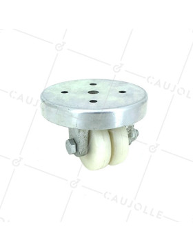 ROULETTE EXTRA-BASSE EN NYLON CHARGE 160 KG SURB 50 • Caujolle