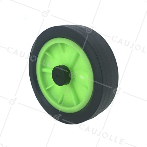 Ruota DI TRANSAT VERDE DIAMETRO 170 MM CARICO 25KG ASSE 12 MM • Caujolle