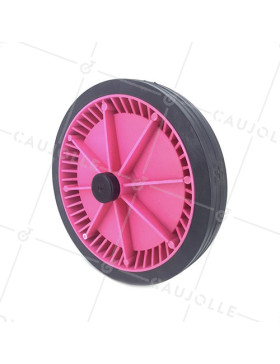 Ruota DI TRANSAT ROSA DIAMETRO 250 MM CARICO 25KG ASSE 20 MM • Caujolle
