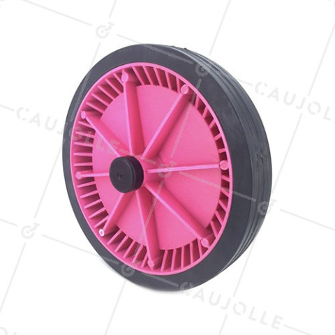 Ruota DI TRANSAT ROSA DIAMETRO 250 MM CARICO 25KG ASSE 20 MM • Caujolle