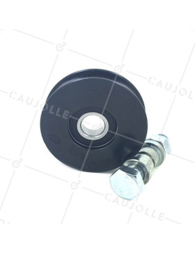 Ruota DI CANCELLO SCORREVOLE NERA ULTRA-RESISTENTE Gola TONDA DI 16 MM DIAMETRO 80 MM