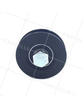Ruota DI CANCELLO SCORREVOLE NERA ULTRA-RESISTENTE Gola TONDA DI 16 MM DIAMETRO 80 MM