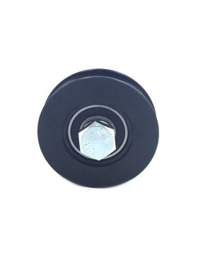 Ruota DI CANCELLO SCORREVOLE NERA ULTRA-RESISTENTE Gola TONDA DI 16 MM DIAMETRO 80 MM