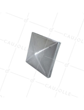 COPERTURA PER PILASTRO DI CANCELLO IN ACCIAIO DA DIPINGERE DI DIMENSIONE 80 x 80 MM