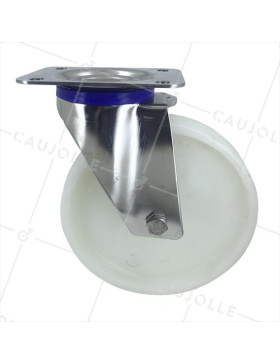 Ruota INOX IN NYLON PIVOTANTE DIAMETRO 200 MM CARICO 300 KG
