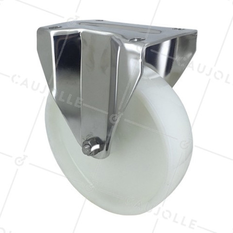 Ruota INOX IN NYLON FISSA DIAMETRO 200 MM CARICO 300 KG • Caujolle